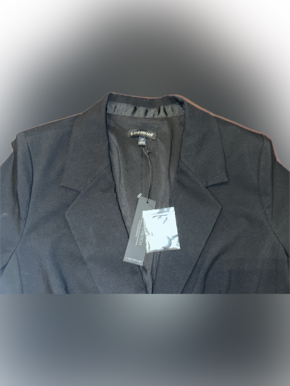 NWT Lane Bryant Sexy Stretch Black Modern Classic Sleek Office Blazer Jacket 22 - Picture 8 of 11